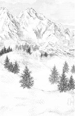 Papier peint montagne sommets de Chamonix, XXL, tendance