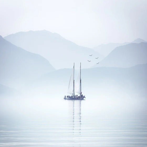 Sfondo di navigazione del lago di Annecy