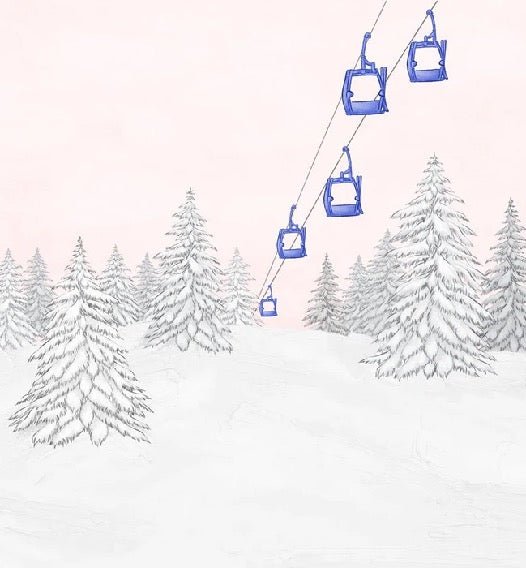 Papier peint télécabine bleuet, XXL, tendance