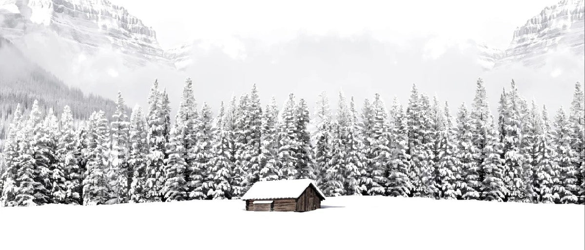 Carta da parati panoramica per chalet di montagna