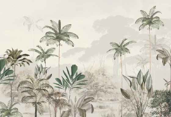 Carta da parati panoramica della giungla Green Eden