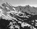 Carta da parati Aravis in bianco e nero