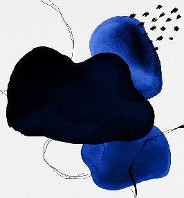 Carta da parati moderna in acquerello blu petrolio