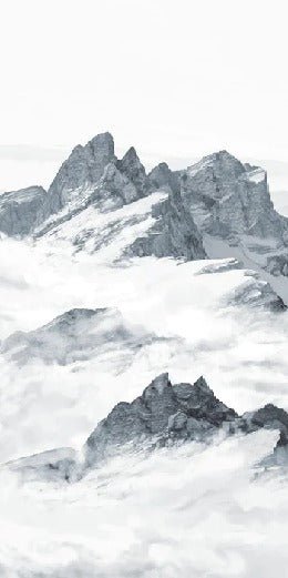 Carta da parati panoramica sulle montagne blu