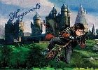 Sfondo panoramico della partita di quidditch di Harry Potter