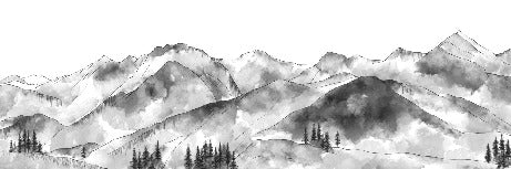 Carta da parati in bianco e nero dei monti Aravis