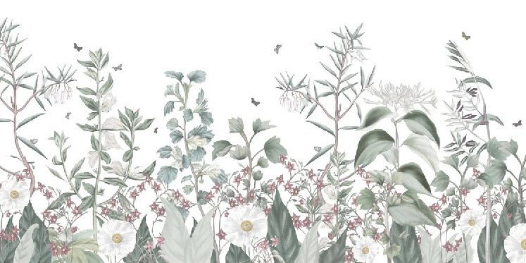 Carta da parati con fiori selvatici