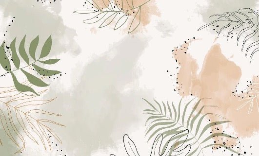 Papier peint panoramique aquarelle végétale, XXL, tendance