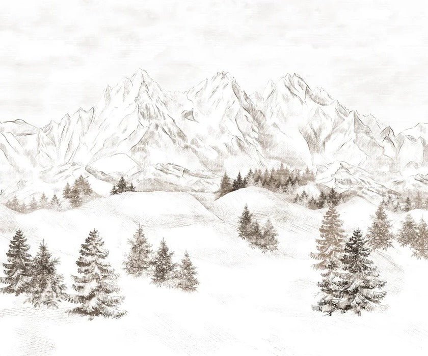 Papier peint montagne massif des Alpes, XXL, tendance