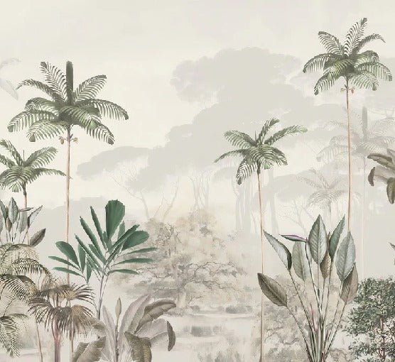 Carta da parati panoramica della giungla Green Eden