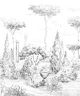 Papier peint style romain pinède, XXL, tendance