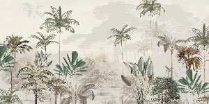 Carta da parati panoramica della giungla Green Eden