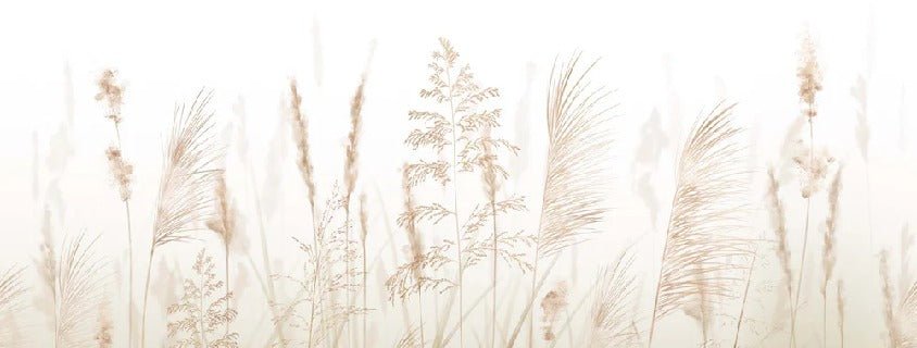 Carta da parati con fiori di campo di grano