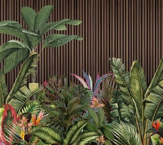 Carta da parati panoramica tasseau vegetal