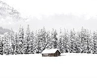 Carta da parati panoramica per chalet di montagna