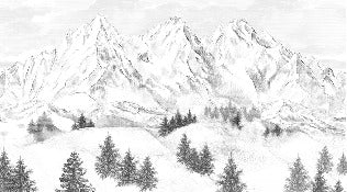 Papier peint montagne sommets de Chamonix