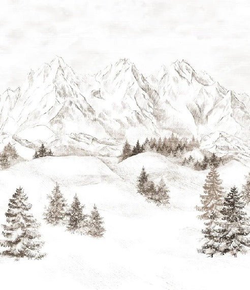 Papier peint montagne massif des Alpes, XXL, tendance