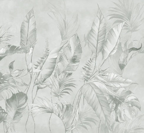 Carta da parati elegante della giungla salvia