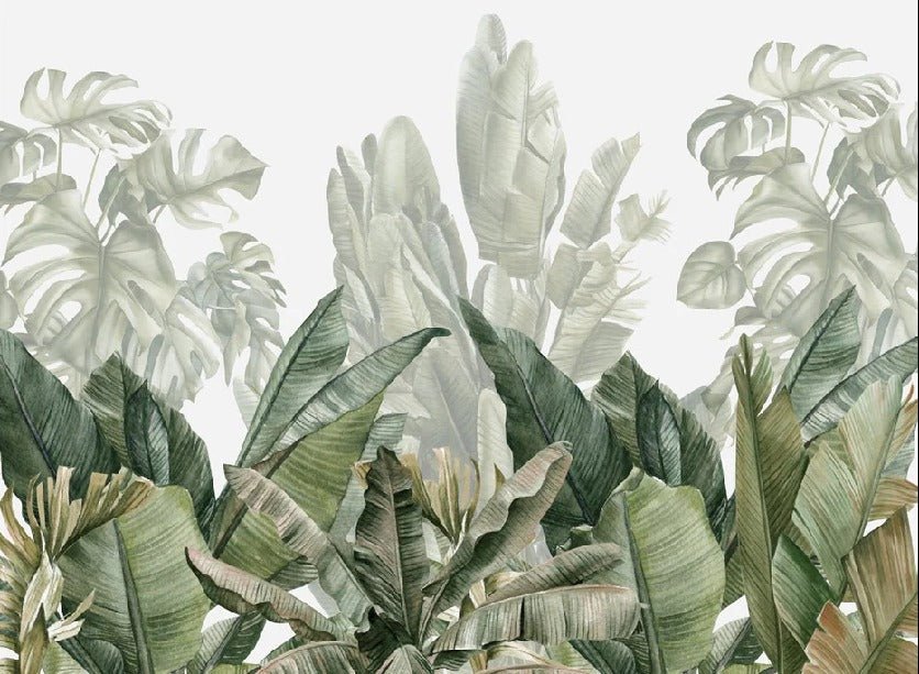 Carta da parati panoramica verde banana