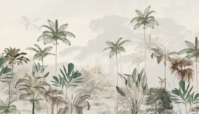Carta da parati panoramica della giungla Green Eden