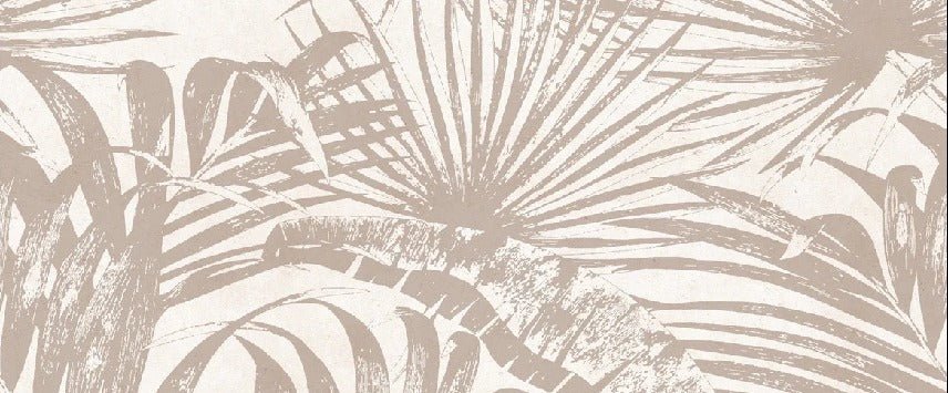 Carta da parati monocromatica con foglie di giungla