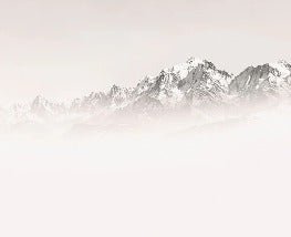 Carta da parati del Monte Bianco, mattina nebbiosa