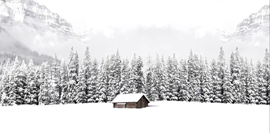 Carta da parati panoramica per chalet di montagna