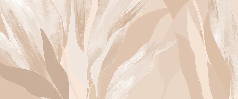 Carta da parati in tessuto floreale beige
