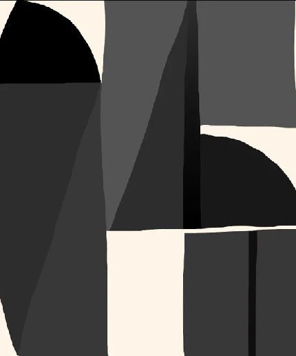 Carta da parati nera in stile Memphis