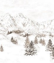 Papier peint montagne massif des Alpes, XXL, tendance