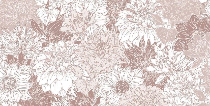 Carta da parati con fiori di dalia