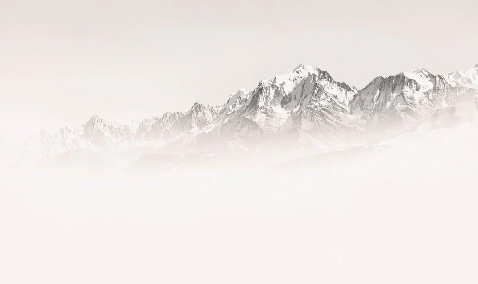 Carta da parati del Monte Bianco, mattina nebbiosa