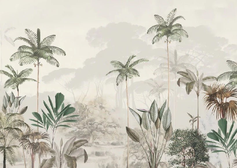 Carta da parati panoramica della giungla Green Eden