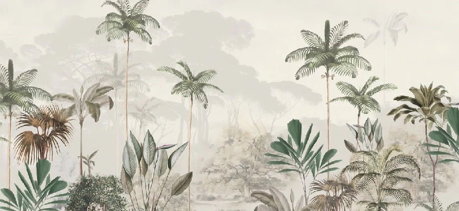 Carta da parati panoramica della giungla Green Eden