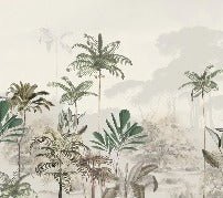 Carta da parati panoramica della giungla Green Eden