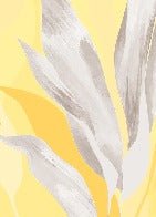 Carta da parati in tessuto floreale giallo-grigio