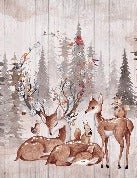 Papier peint chambre enfant douces biches, XXL, tendance