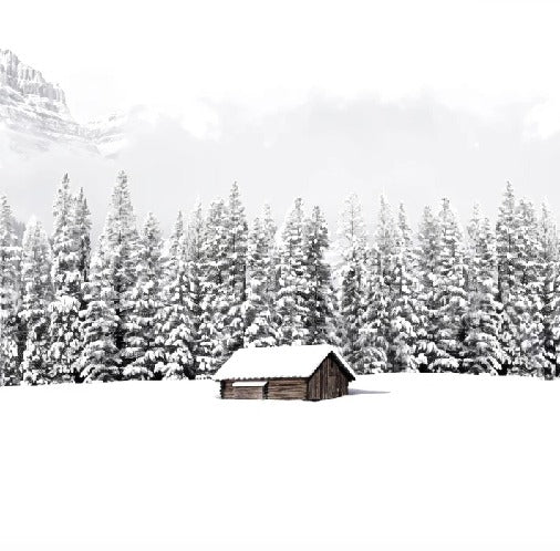 Carta da parati panoramica per chalet di montagna