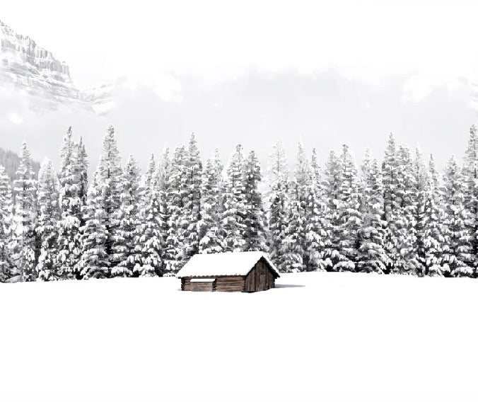 Carta da parati panoramica per chalet di montagna