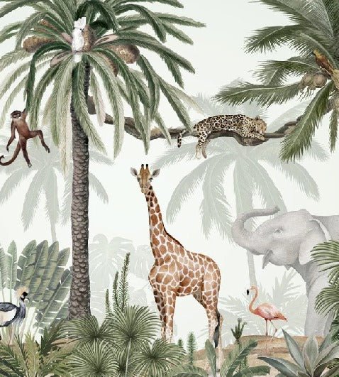 Carta da parati per bambini Giungla pacifica