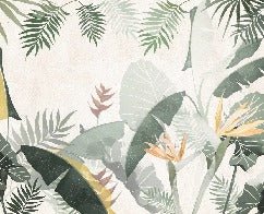 Papier peint sur mesure végétal vert jaune, XXL, tendance