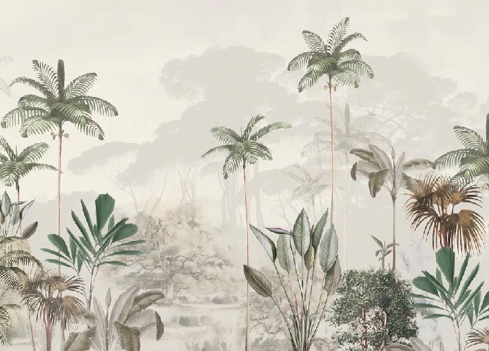 Carta da parati panoramica della giungla Green Eden