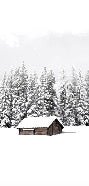 Carta da parati panoramica per chalet di montagna
