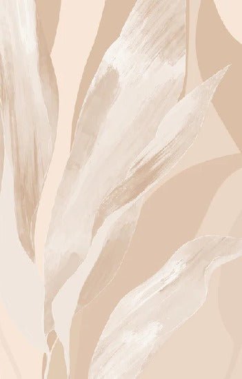 Carta da parati in tessuto floreale beige