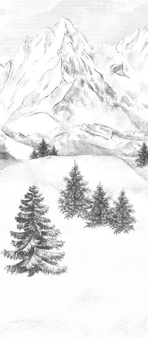 Papier peint montagne sommets de Chamonix, XXL, tendance