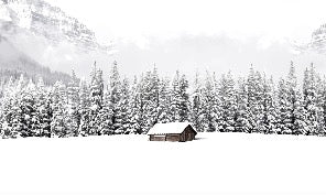 Carta da parati panoramica per chalet di montagna