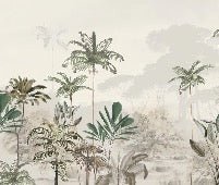 Carta da parati panoramica della giungla Green Eden