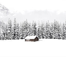 Carta da parati panoramica per chalet di montagna