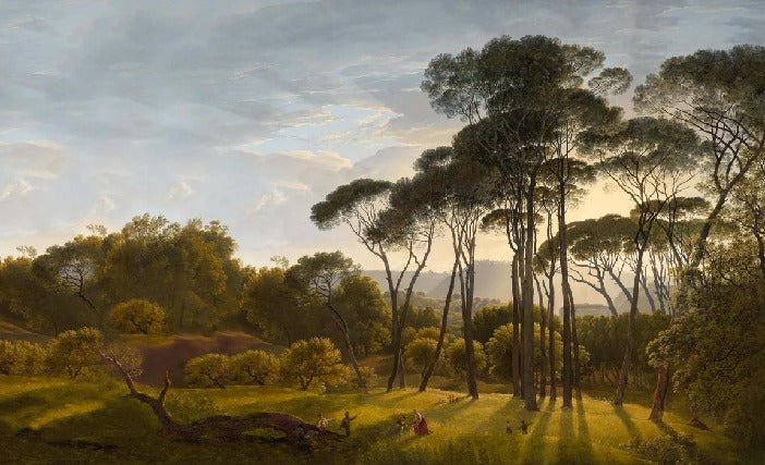 Carta da parati con paesaggio storico italiano