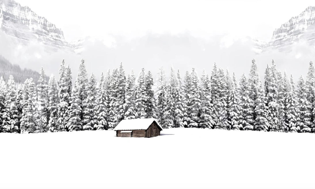 Carta da parati panoramica per chalet di montagna